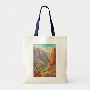 Tote Bag Illustration de voyage vintage sur le Liban