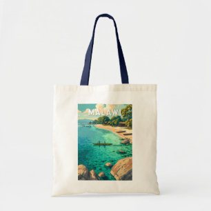 Tote Bag Illustration de voyage vintage sur le Malawi