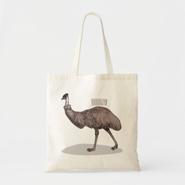 Tote Bag Illustration d'Emu bird (Devant)
