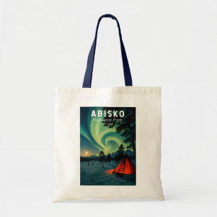 Tote Bag Illustration des aurores boréales du parc national