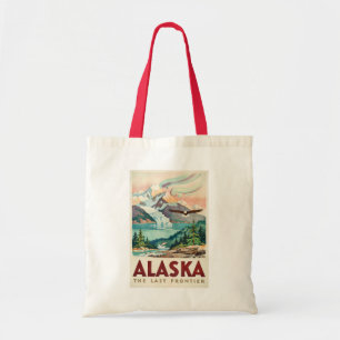 Tote Bag Illustration des aurores boréales et de l'aigle am