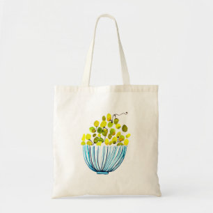 Tote Bag Illustration des fruits de l'aquarelle des raisins