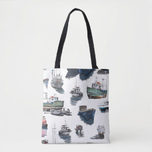 Tote Bag Illustration dessinée à la main. Aquarelle transpa