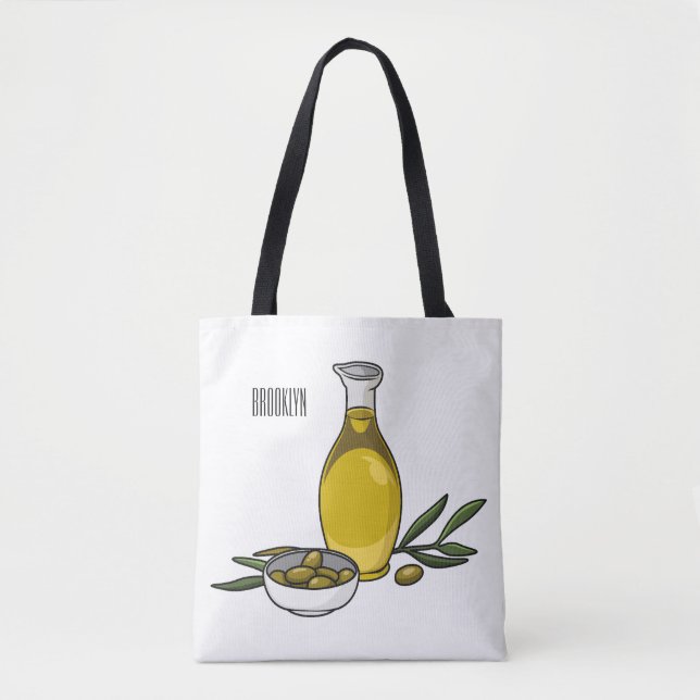 Tote Bag Illustration d'huile d'olive (Devant)