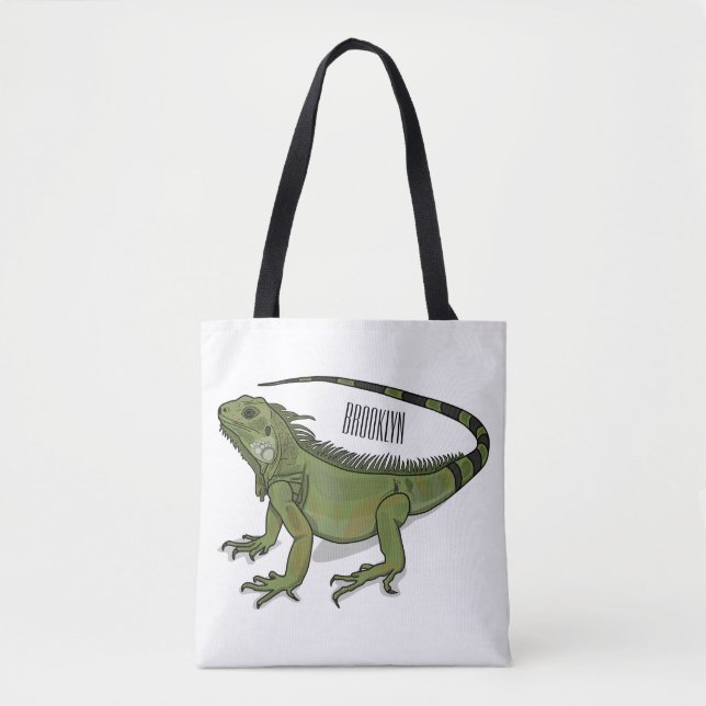 Tote Bag Illustration d'Iguana (Devant)