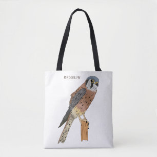 Tote Bag Illustration d'oiseau américain Kestrel