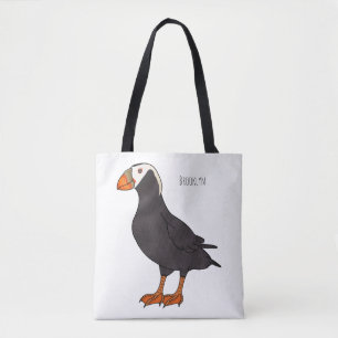 Tote Bag Illustration d'oiseau bouffon touffu
