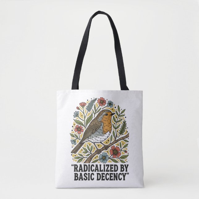 Tote Bag Illustration d'oiseau d'art folklorique pour la ju (Devant)