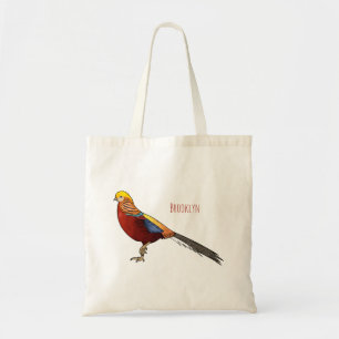 Tote Bag Illustration d'oiseau de faisan doré