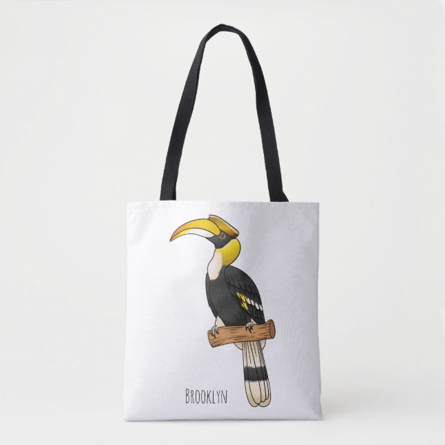 Tote Bag Illustration d'oiseau de grande corneille (Devant)
