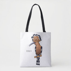 Tote Bag Illustration d'oiseau huppé d'Eurasie
