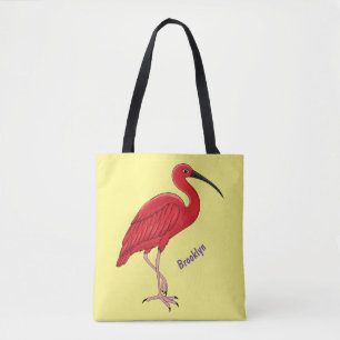 Tote Bag Illustration d'oiseau Scarlet ibis