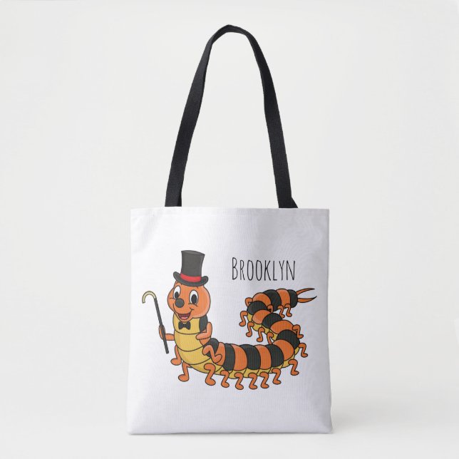 Tote Bag Illustration drôle de dessin animé centipede (Devant)