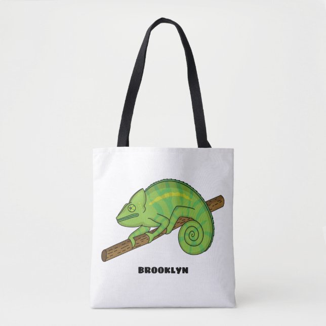 Tote Bag Illustration du caméléon de la parson (Devant)