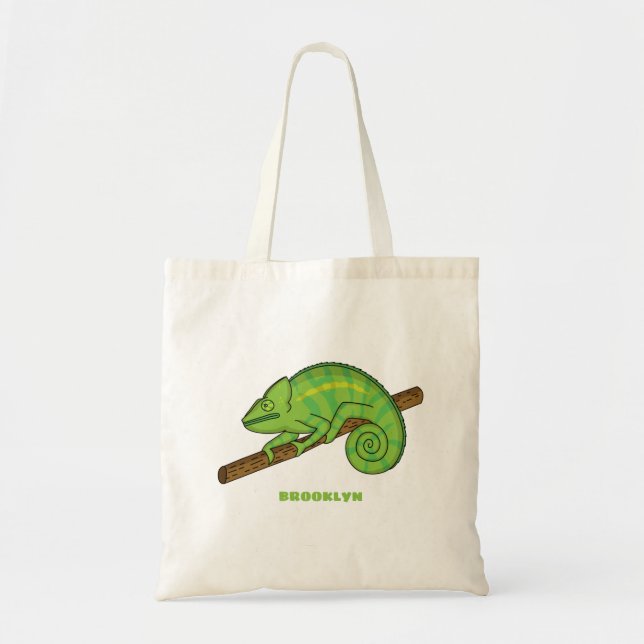 Tote Bag Illustration du caméléon de la parson (Devant)