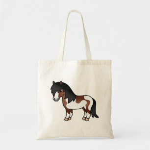 Tote Bag Illustration du dessin animé Brown Pinto Shetland 
