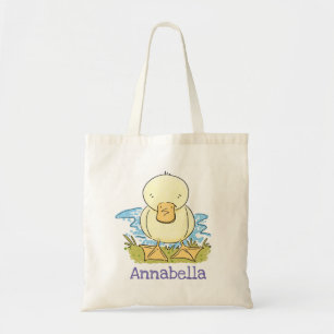 Tote Bag Illustration du dessin animé du canard jaune mou