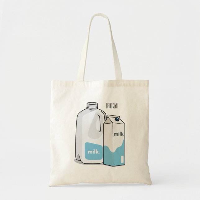 Tote Bag Illustration du lait (Devant)