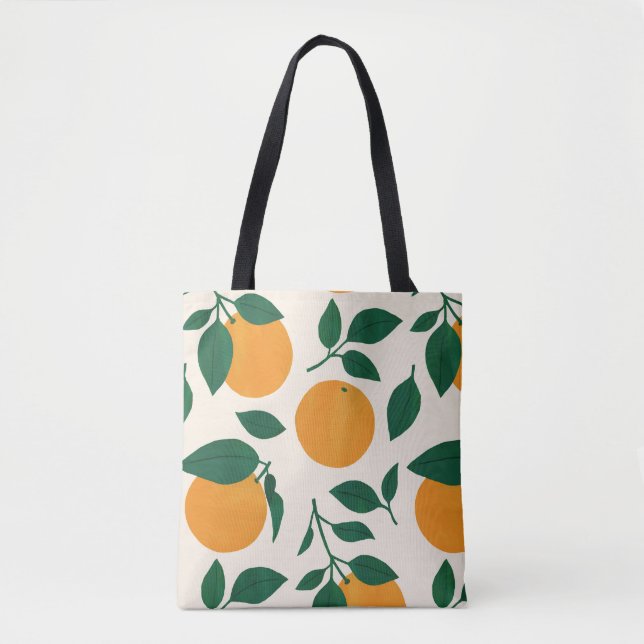 Tote Bag Illustration du Motif de fruits orange (Devant)