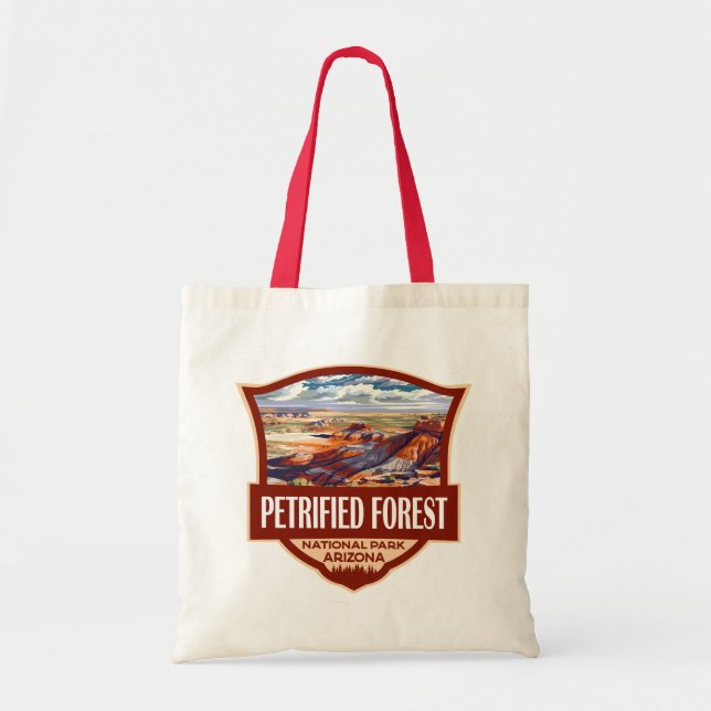 Tote Bag Illustration du parc national de la Forêt pétrifié (Devant)