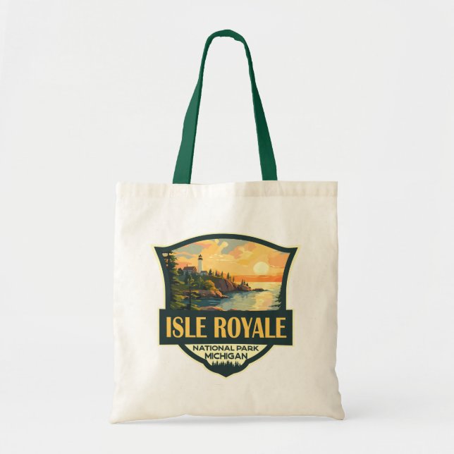 Tote Bag Illustration du parc national de l'Isle Royale Bad (Devant)