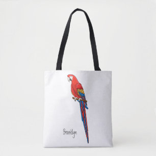 Tote Bag Illustration du perroquet de macaw Scarlet