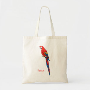 Tote Bag Illustration du perroquet de macaw Scarlet