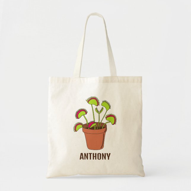 Tote Bag Illustration du Plante Vénus Fly Trap personnalisé (Devant)