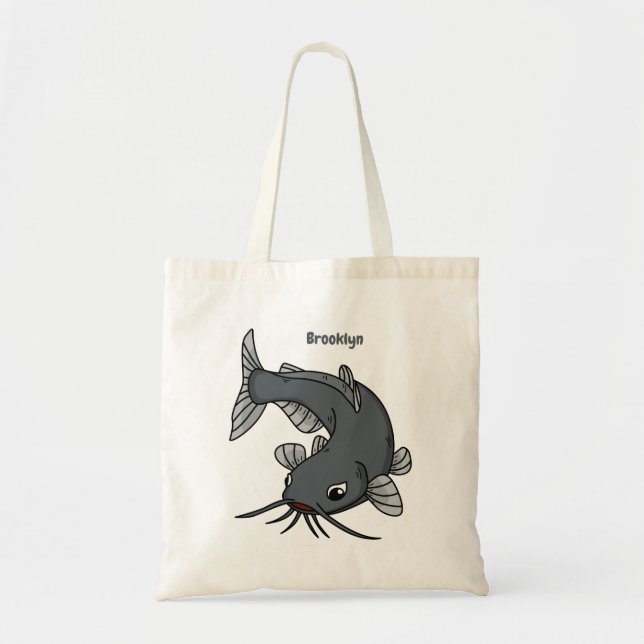 Tote Bag Illustration du poisson-chat mignon (Devant)
