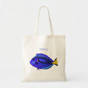 Tote Bag Illustration du poisson de la cuve bleue