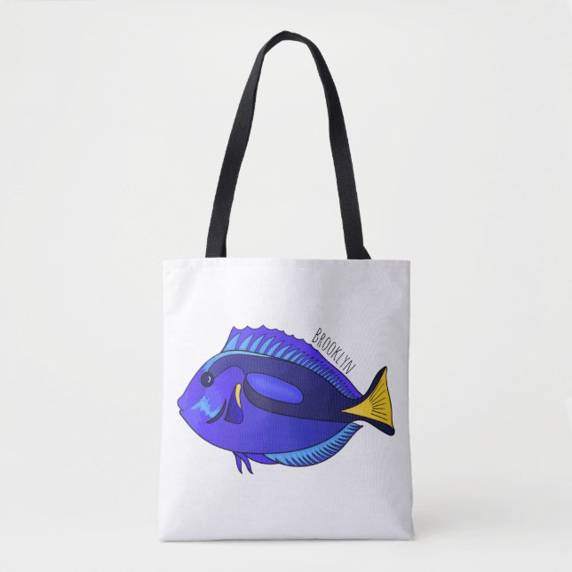 Tote Bag Illustration du poisson de la cuve bleue (Devant)