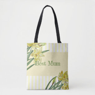 Tote Bag Illustration du portrait des jonquilles d'aquarell