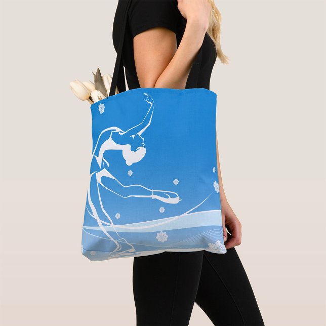 Tote Bag Illustration du sport de patinage sur glace (Créateur téléchargé)