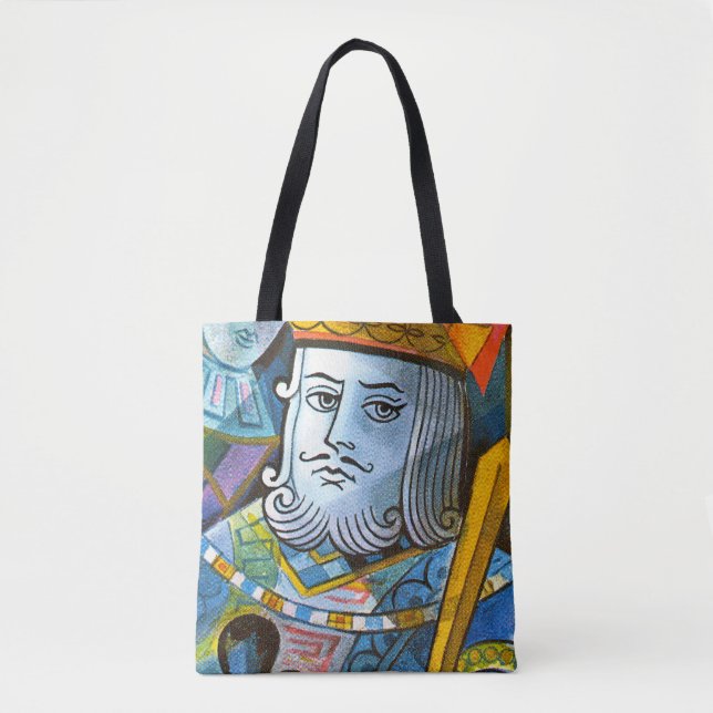 Tote Bag Illustration du stock King Holding Sword (Devant)