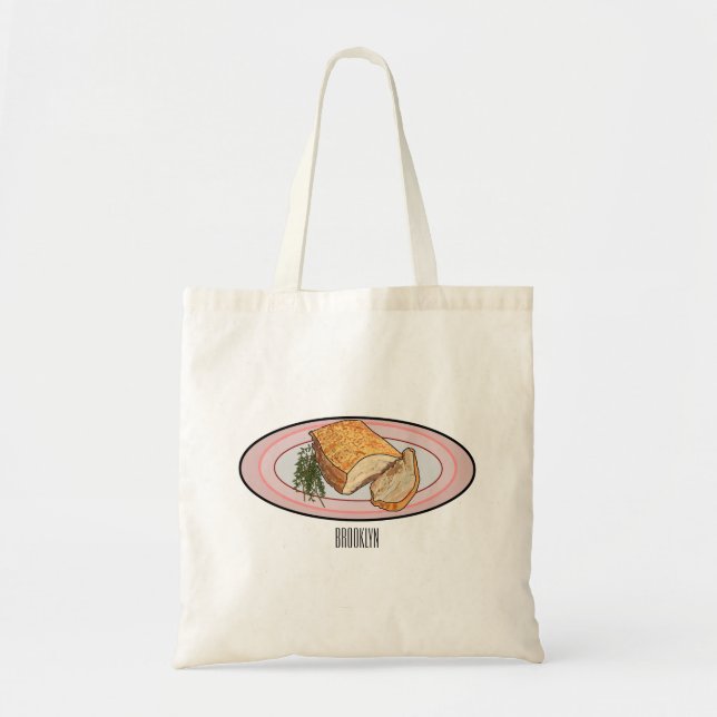 Tote Bag Illustration du ventre de porc rôti (Devant)