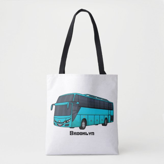 Tote Bag Illustration d'un autobus à passagers moderne (Devant)