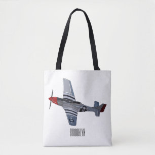 Tote Bag Illustration d'un avion de chasse-bombardier