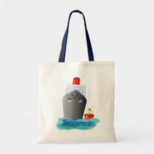 Tote Bag Illustration d'un bateau remorqueur de croisière m