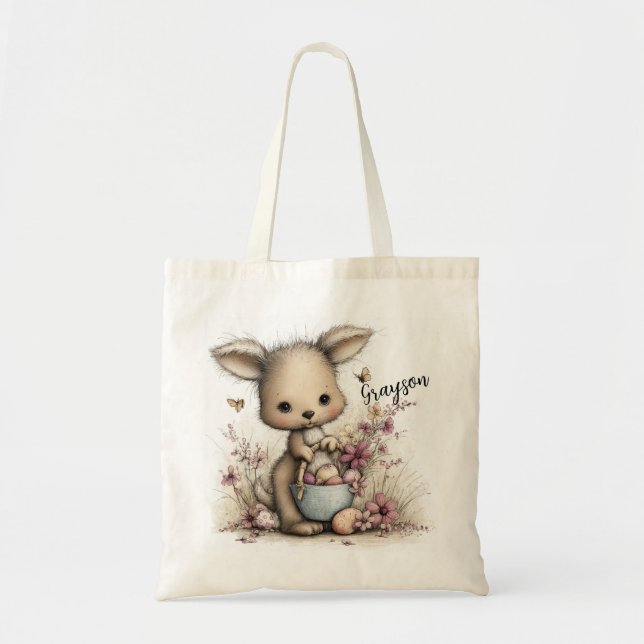 Tote Bag Illustration d'un bébé kangourou adorable  (Devant)