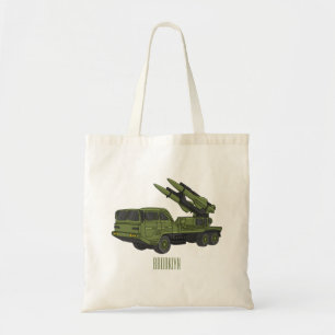 Tote Bag Illustration d'un camion de missiles militaires