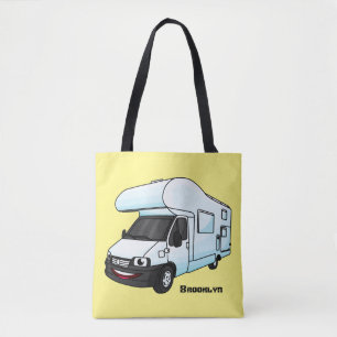 Tote Bag Illustration d'un campervan heureux