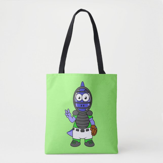 Tote Bag Illustration D'Un Capteur De Baseball Parasaurolop (Devant)