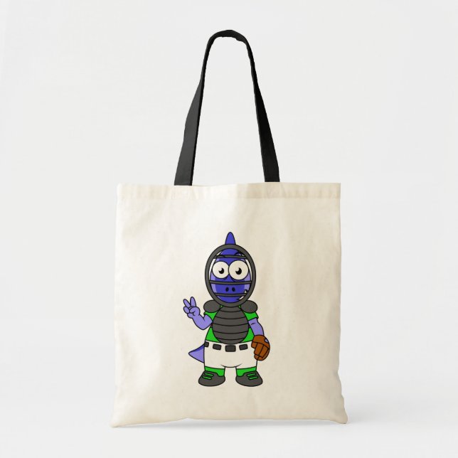Tote Bag Illustration D'Un Capteur De Baseball Parasaurolop (Devant)