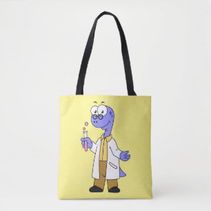 Tote Bag Illustration D'Un Chimiste Brontosaurus.