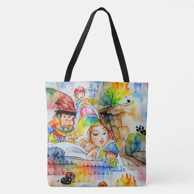 Tote Bag Illustration d'un conte de fées de Whimsical (Devant)