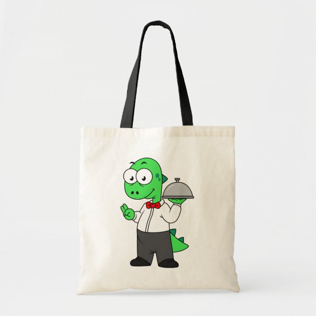 Tote Bag Illustration D'Un Gardien Alimentaire Tyrannosauru (Devant)