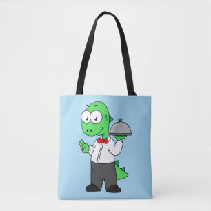 Tote Bag Illustration D'Un Gardien Alimentaire Tyrannosauru