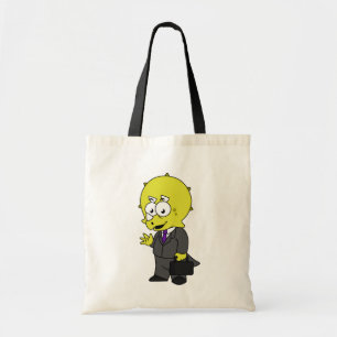 Tote Bag Illustration D'Un Homme D'Affaires Tricératops.