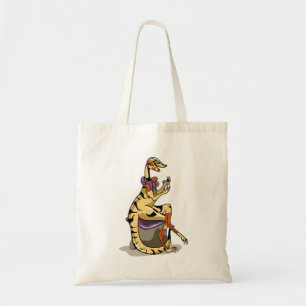 Tote Bag Illustration D'Un Iguanodon Qui Polit Ses Ongles.