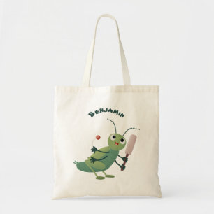Tote Bag Illustration d'un insecte du cricket vert mou